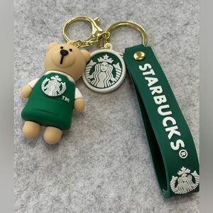 Starbucks Kids Green Bear Keychain Strap